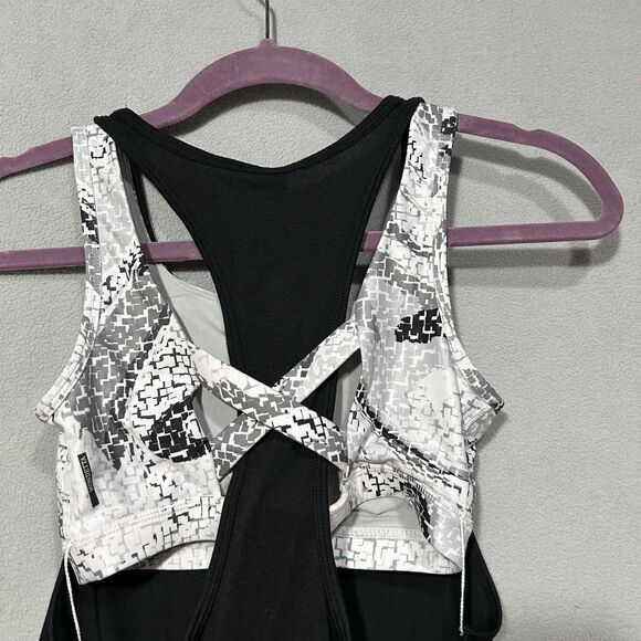 Mondetta‎ Athletic Tank Top Womens XS Black White Sports Beachy Workout Gym - Picture 1 of 5